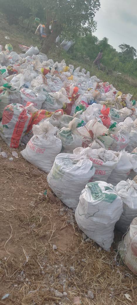 Bags of high grade Lithium ore ready for distribution