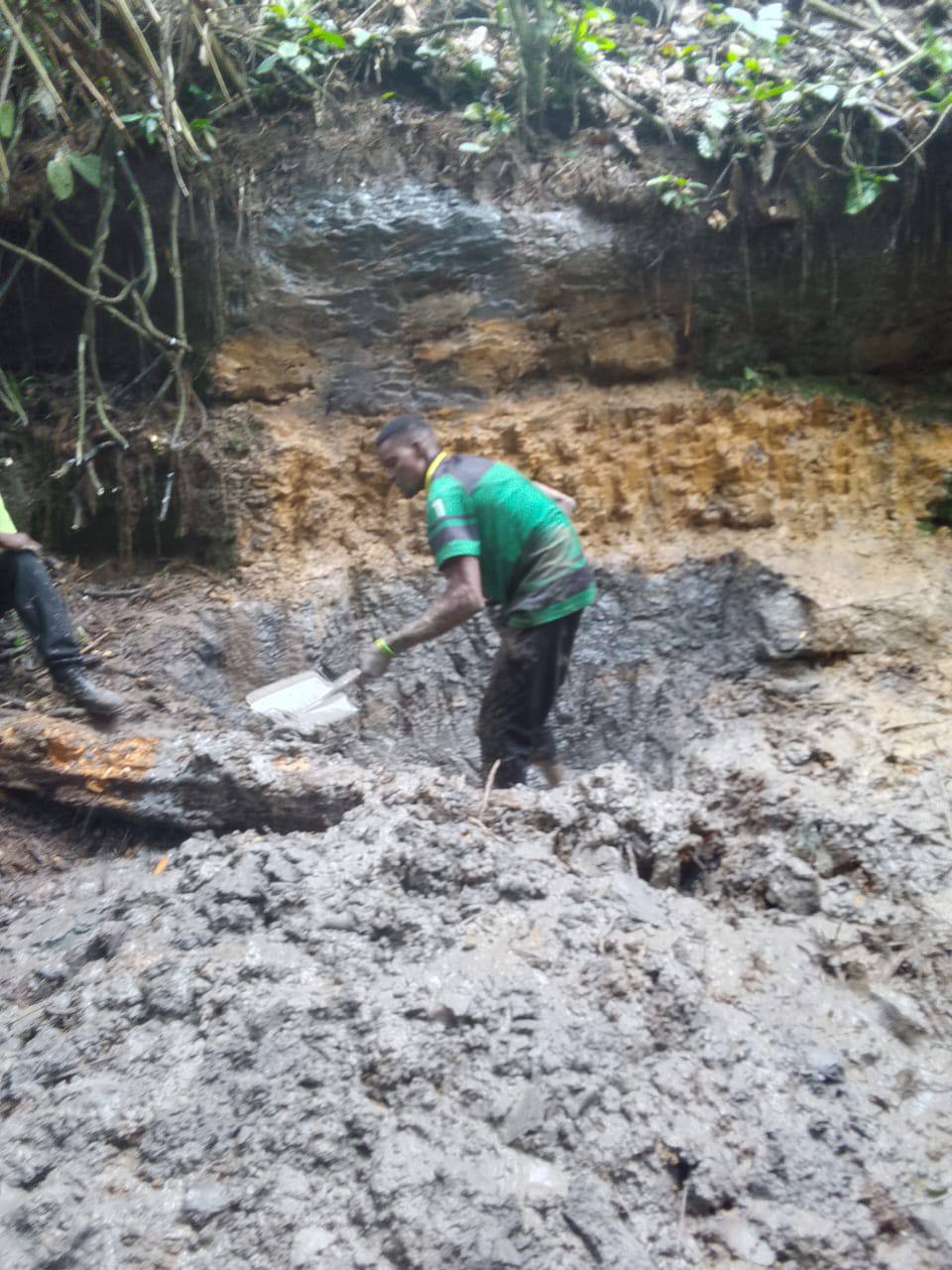 Vein trench excavation