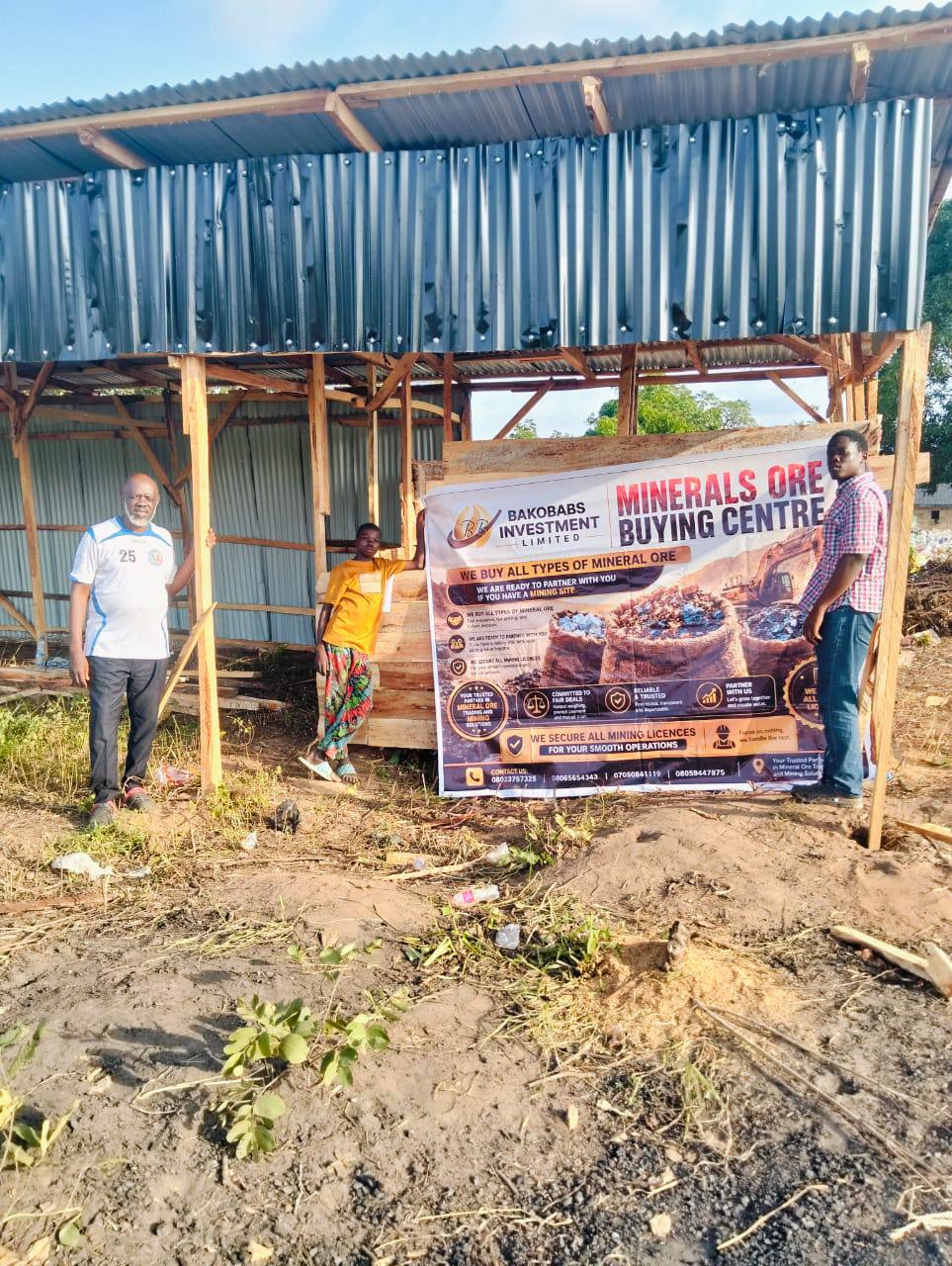 Bakobabs Minerals Ore Buying Centre field installation